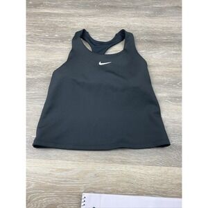 Nike Size Small Dri Fit Swoosh Big Kids Girls Tank Sports Bra Black‎ White NWOT